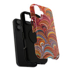Red, Blue, and Yellow Marbled Phone Dual Layer Phone Case