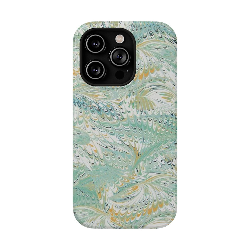 Mint Green Marbled Swirl Phone Case - Dual Layer