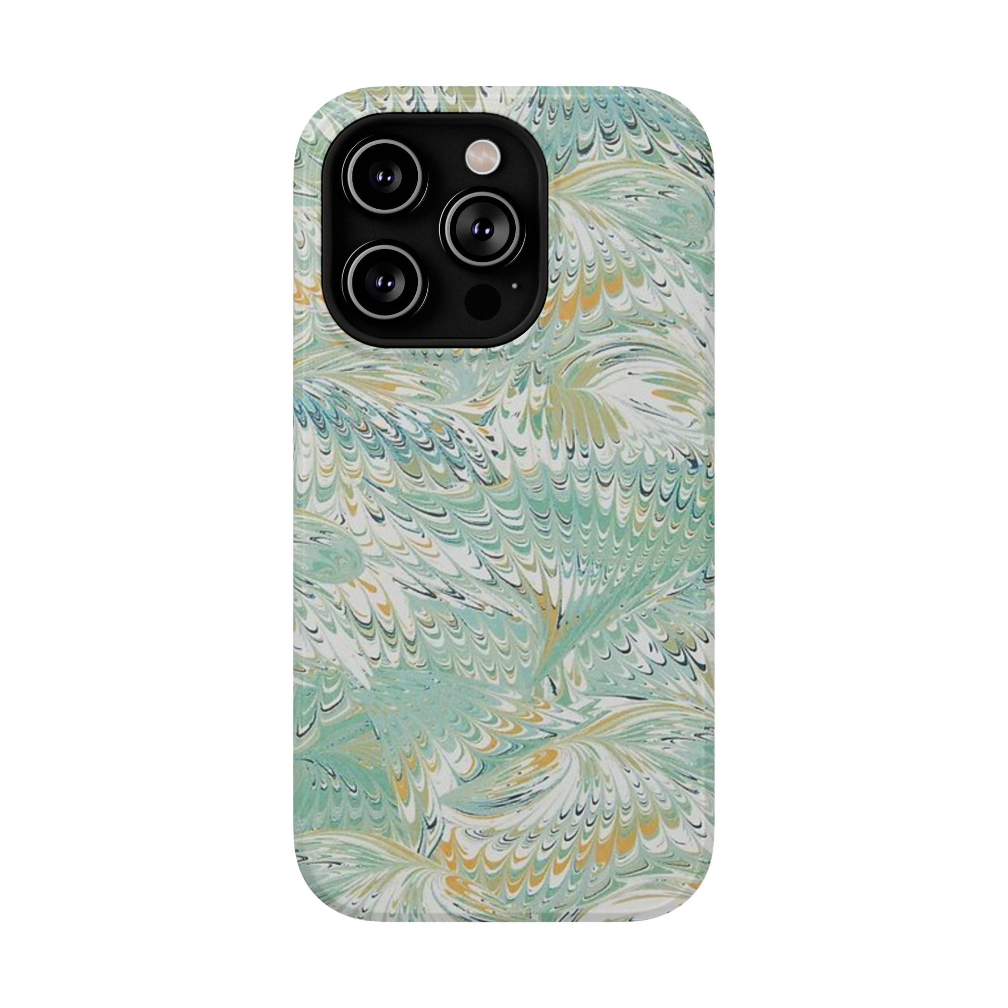 Mint Green Marbled Swirl Phone Case - Dual Layer