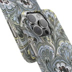 Black + White + Yellow Italian Marble - Single Layer Slim Phone Case