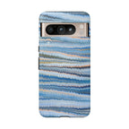 Blue Marbled Phone Cases iPhone 16 + Samsung + Apple + Google - all models, Vintage Marbled Design - Tough Cases