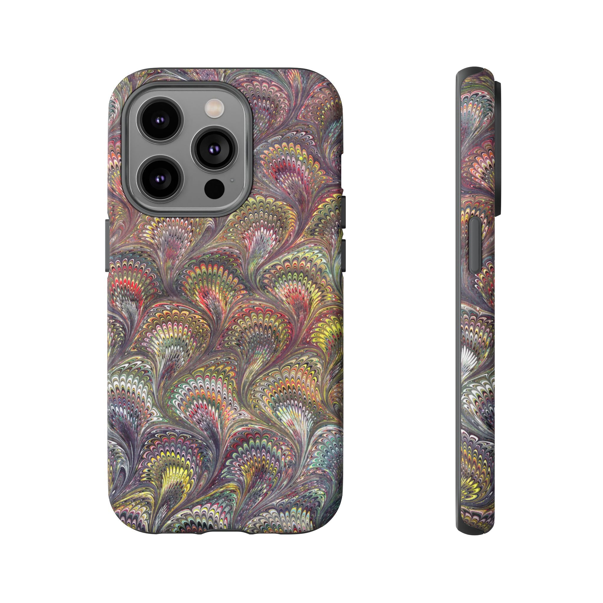 Vintage Marbled Tough Phone Case — Multi-Color iPhone & Android Protection