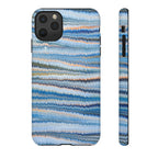 Blue Marbled Phone Cases iPhone 16 + Samsung + Apple + Google - all models, Vintage Marbled Design - Tough Cases