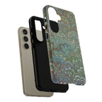 Green Peacock Marbled Phone Case — "Tough Cases" Ultra-Tough Protective Cover