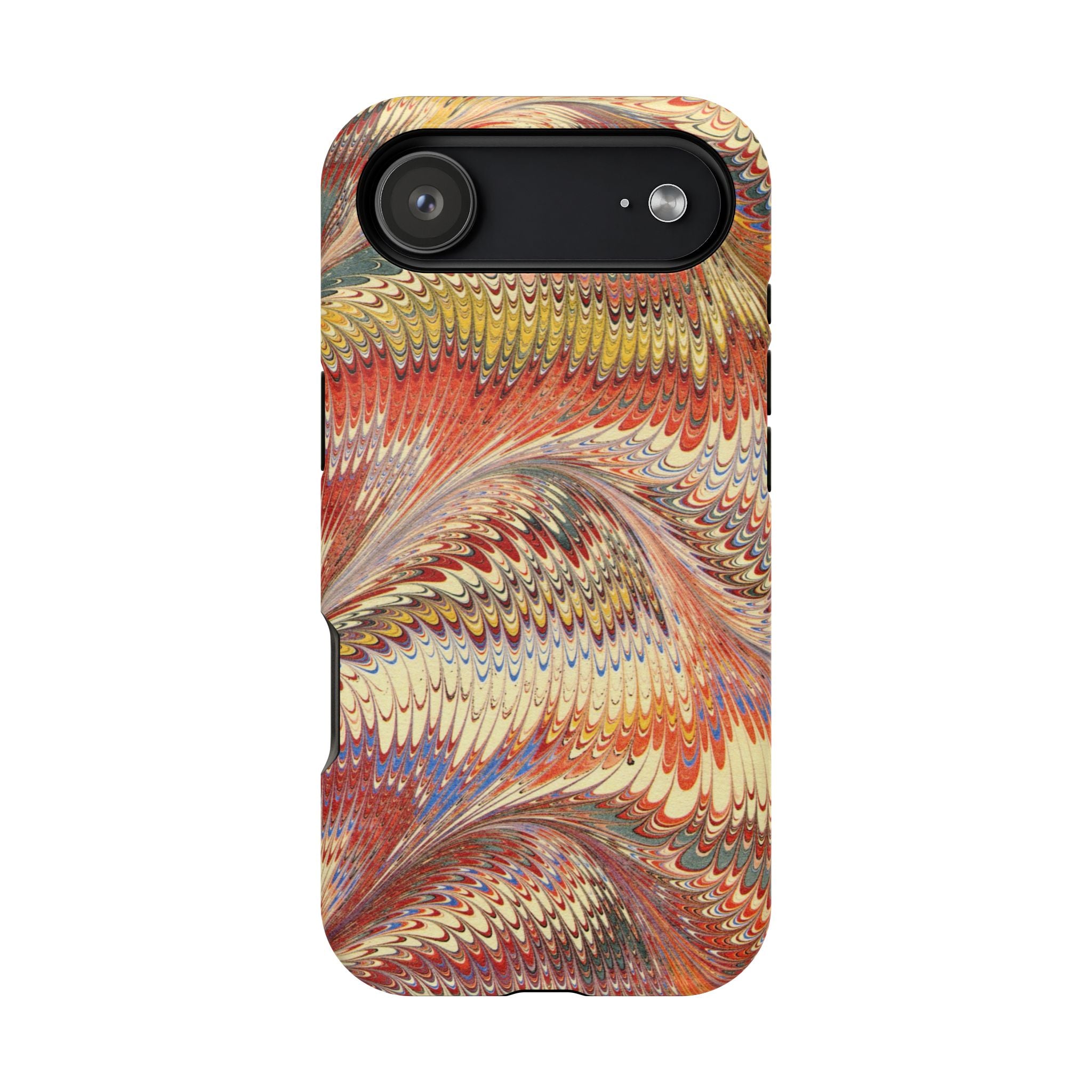 Rust and Gold Italian Vintage Marble Design Durable Phone Case for Apple + Samsung