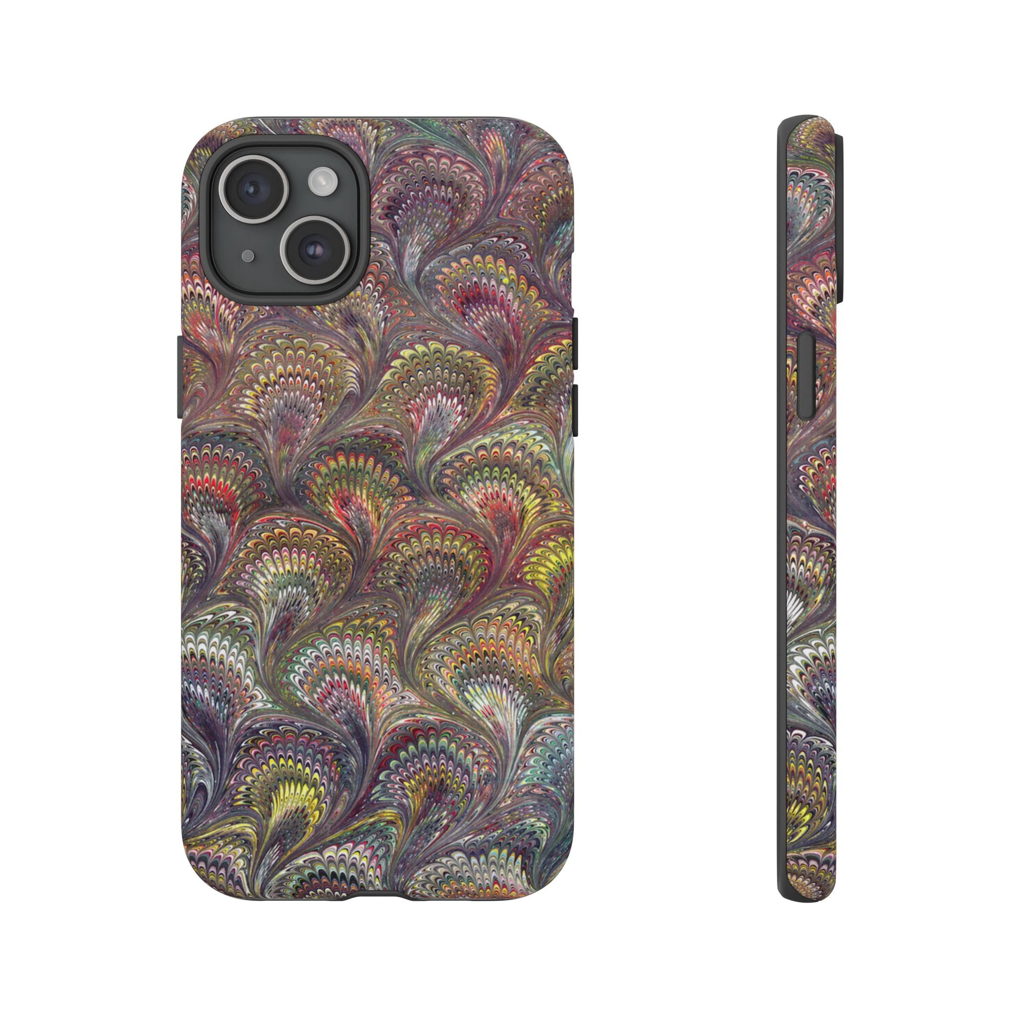 Vintage Marbled Tough Phone Case — Multi-Color iPhone & Android Protection