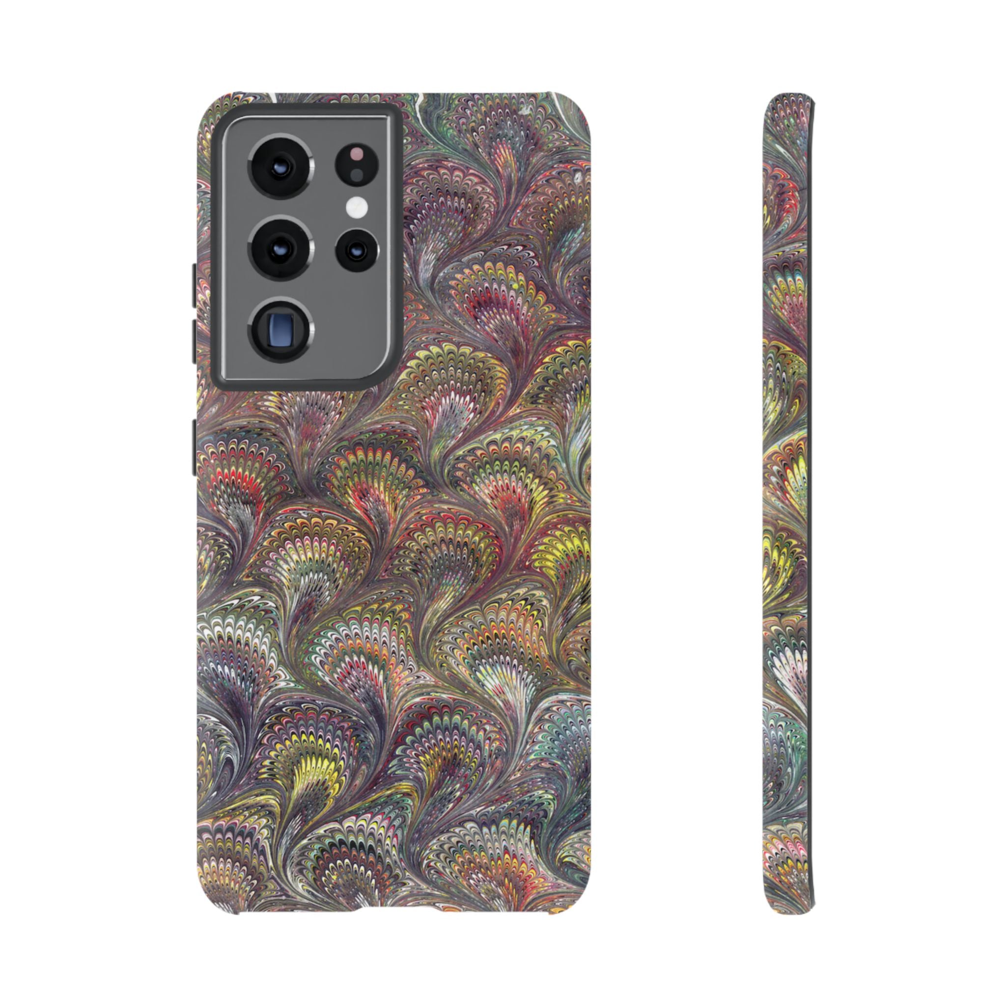 Vintage Marbled Tough Phone Case — Multi-Color iPhone & Android Protection