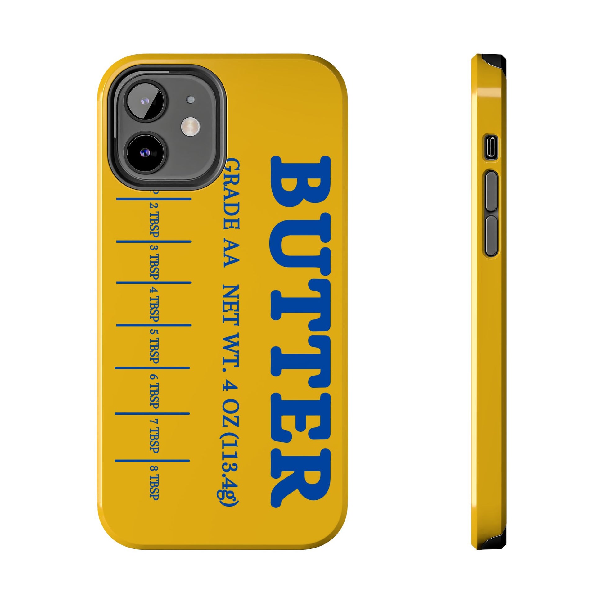Butter Yellow Tough Phone Cases, Funny iPhone 16 Cover, Protective Case Gift for Techies, Yellow Phone Accessories, Unique Gift for Phone