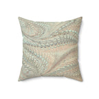 ITALIAN MARBLE Mint Green and Beige Square Pillow includes Pillow, Hidden Zipper