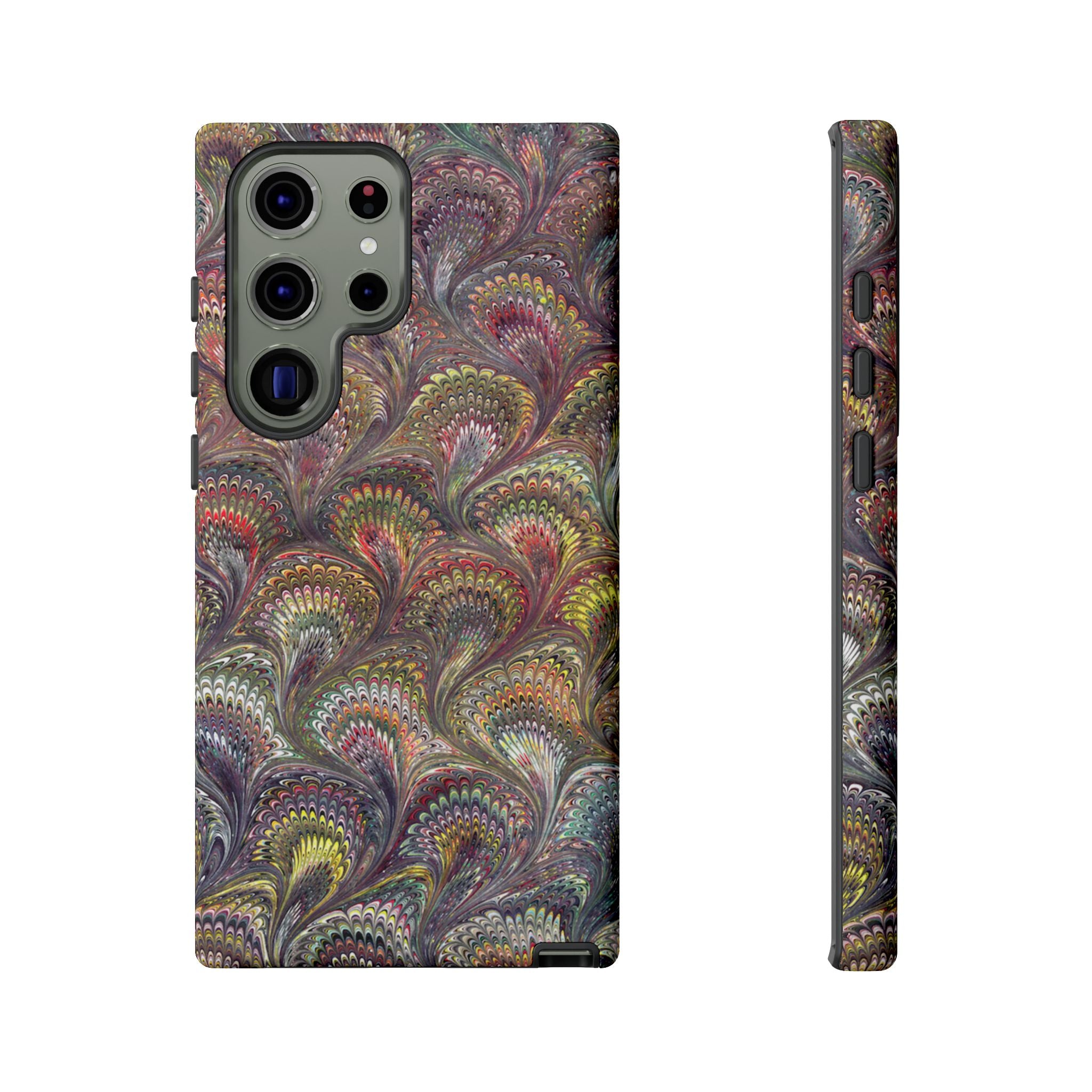 Vintage Marbled Tough Phone Case — Multi-Color iPhone & Android Protection