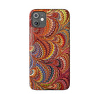 Italian Marbled Design, Red and Blue Pallet