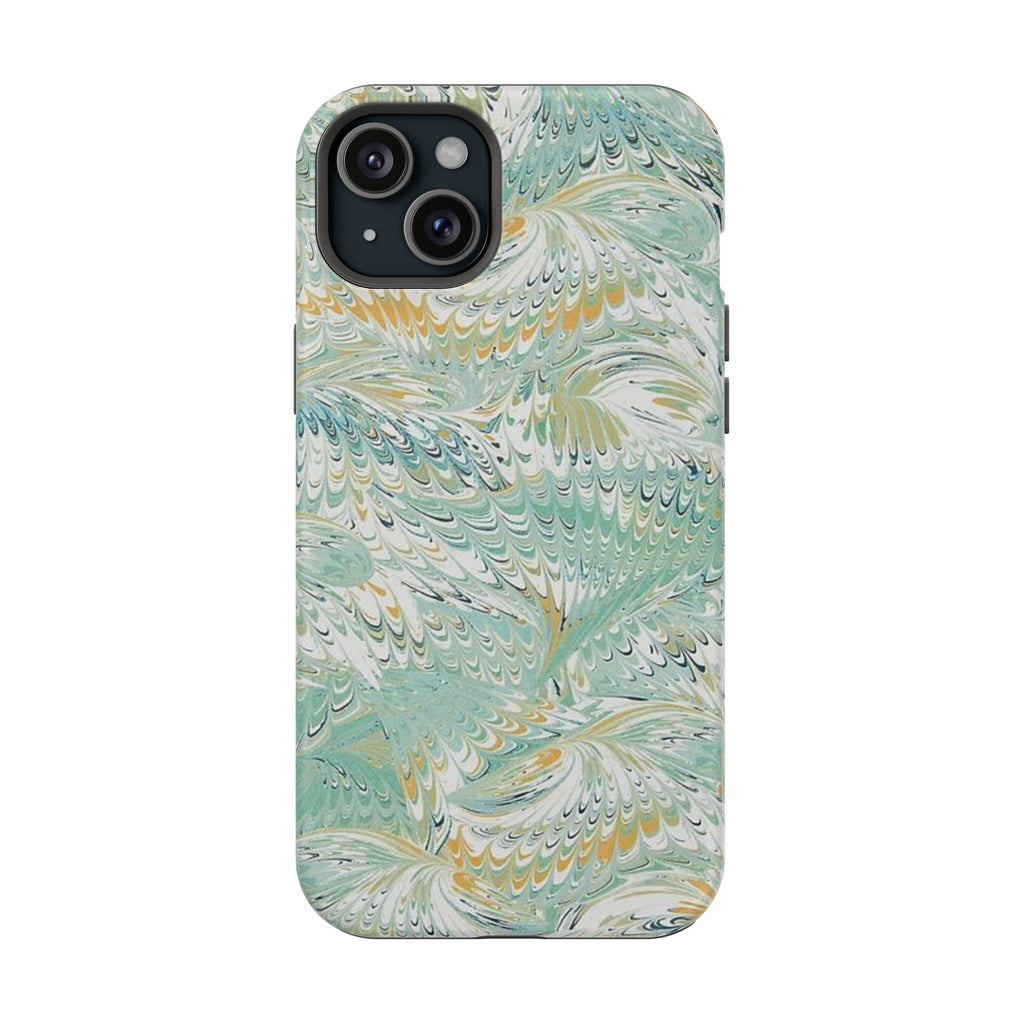 Mint Green Marbled Swirl Phone Case - Dual Layer