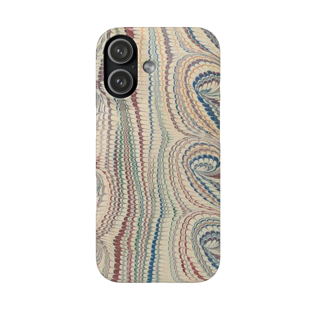 Beige Marbled Swirl Phone Case - Single Layer Slim Case