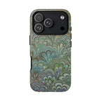 Green Peacock Marbled Phone Case — "Tough Cases" Ultra-Tough Protective Cover