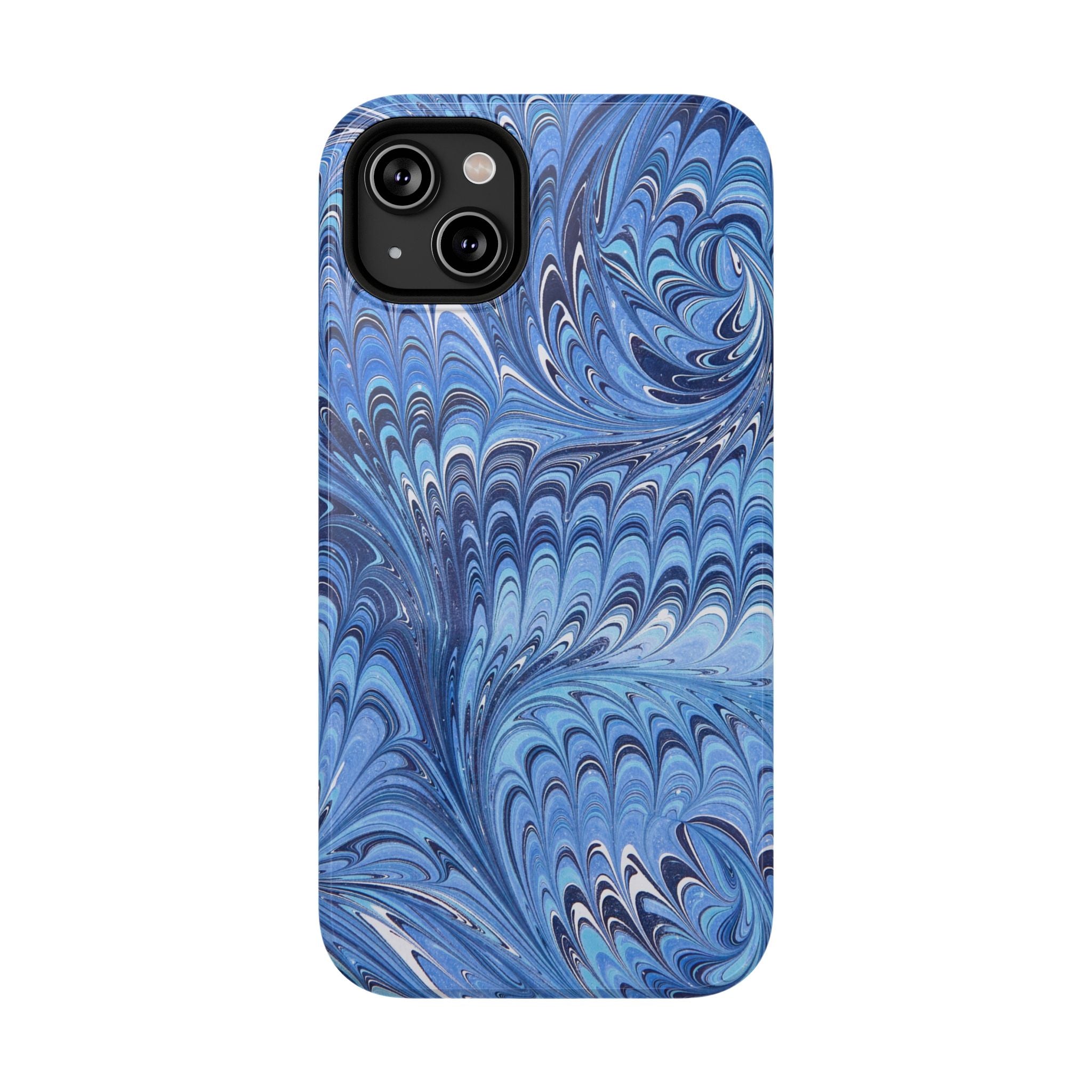 Blue Marbled Swirl Phone Case - Dual Layer Case