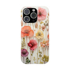 Pink Floral Pressed Flowers - Slim Case