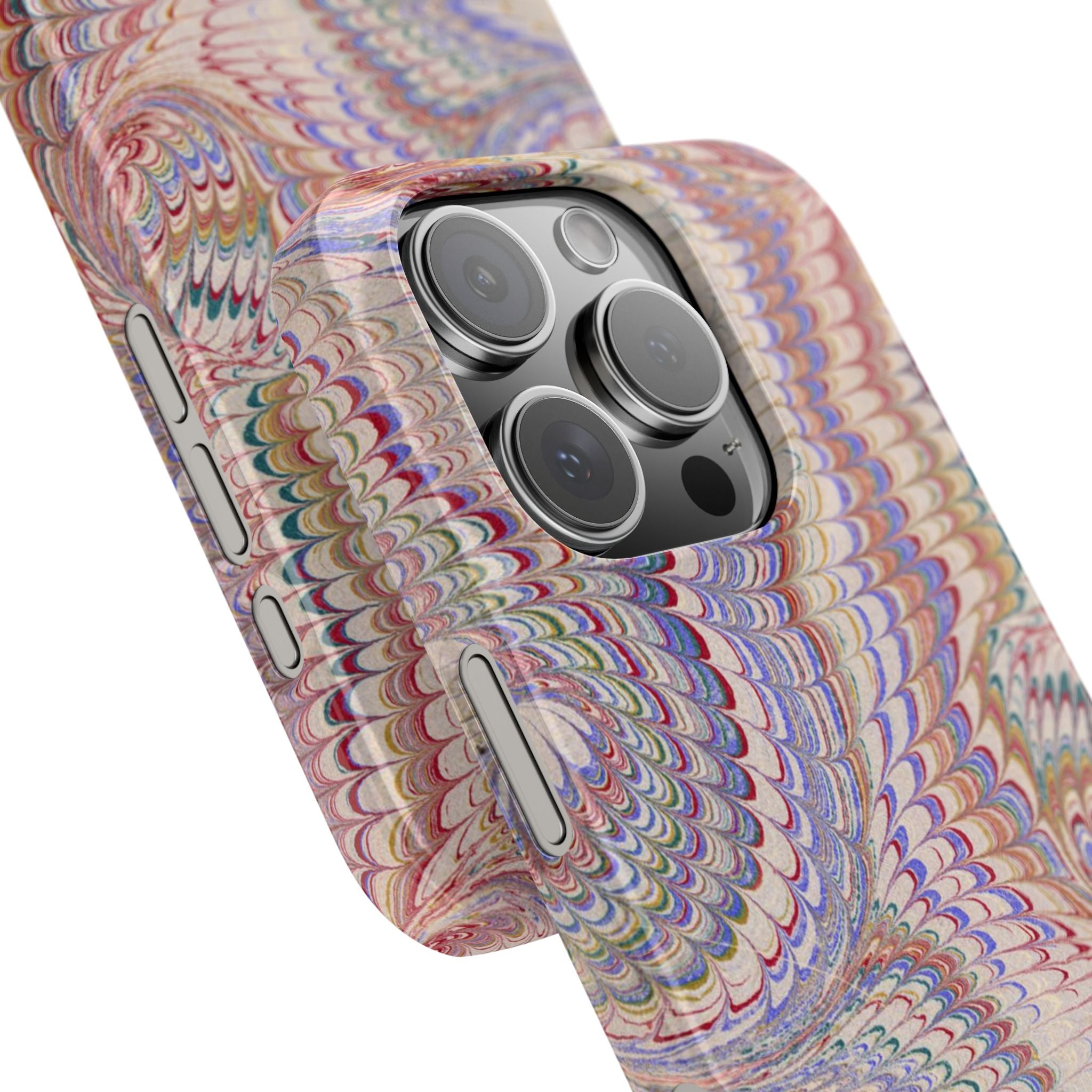 Pink Pastel Marbled Design, Italy Feather IPHONE17 + All Phone Cases