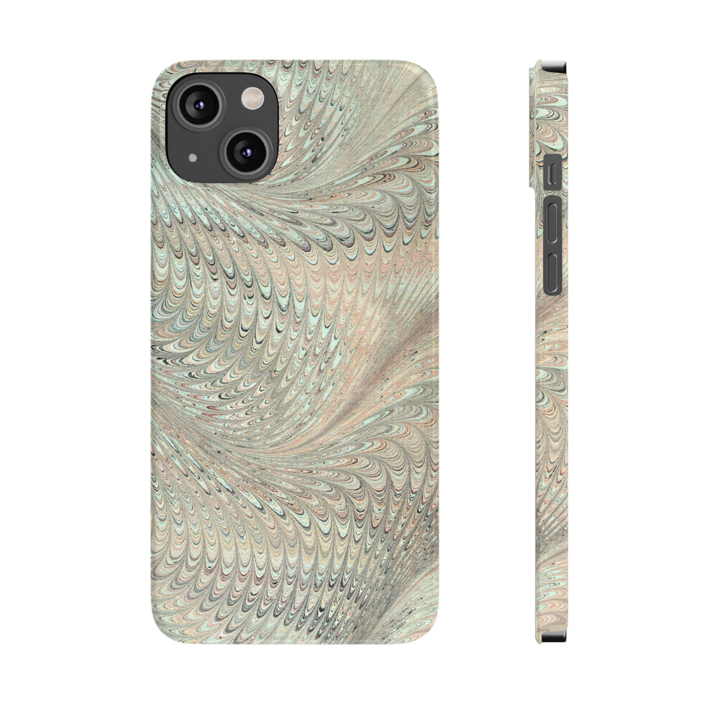 Mint + Green Italian Marbled Phone Case, Mag Safe