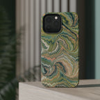 Green Pastel Italian Marble Design Magnetic MAG SAFE High Impact iPhone Cases