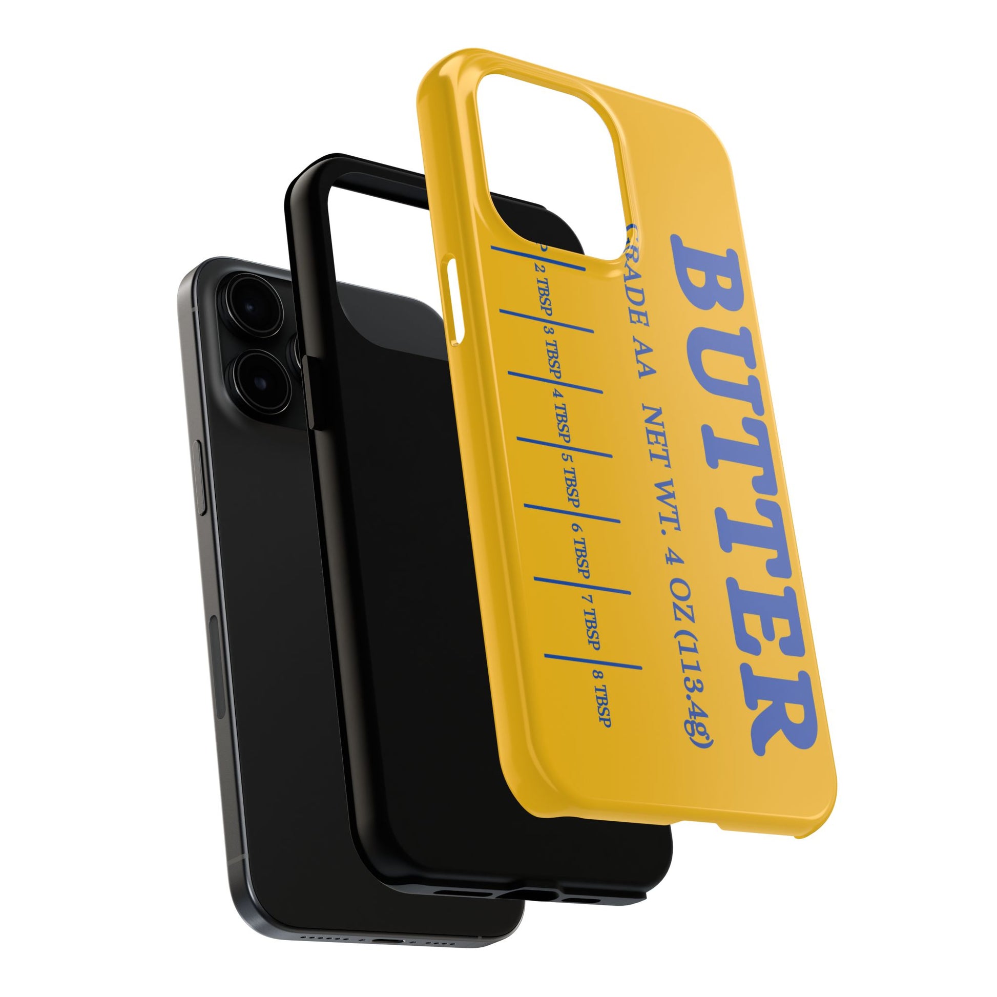 Butter Yellow Tough Phone Cases, Funny iPhone 16 Cover, Protective Case Gift for Techies, Yellow Phone Accessories, Unique Gift for Phone