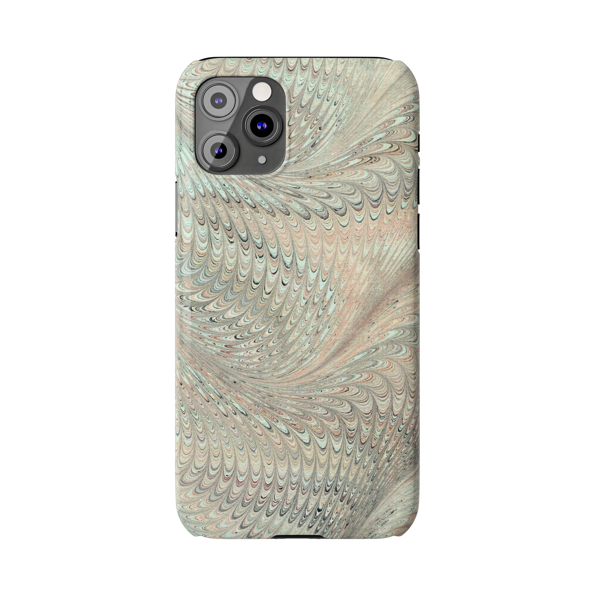 Mint + Green Italian Marbled Phone Case, Mag Safe