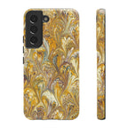 Golden Yellow Marbled Italian Phone Case - Dual Layer - Matte or Glossy