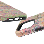 Marbled Pastel Pink and Green Impact-Resistant Phone Case for Apple + Samsung