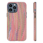 Pink Pastels Feather Marbled Vintage Design iPhone 16 + Samsung + Apple + Google - all models