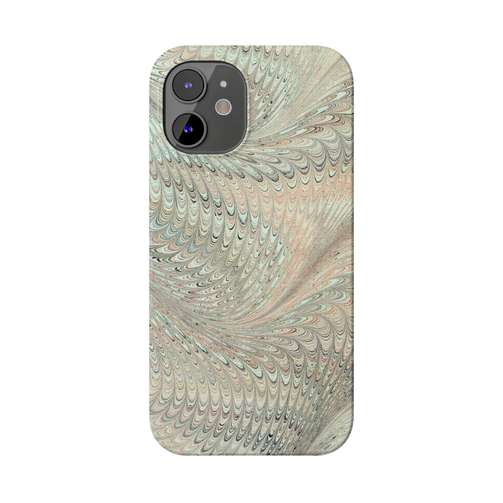 Mint + Green Italian Marbled Phone Case, Mag Safe