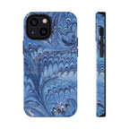 Blue Marbled Swirl Phone Case - Dual Layer Case