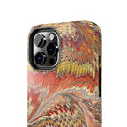 Marbled Swirl Tough Phone Case - Red Rust Orange Fall Colors, Heavy Duty Case. Alternative: Protective Phone Cover, Durable Smartphone Case,