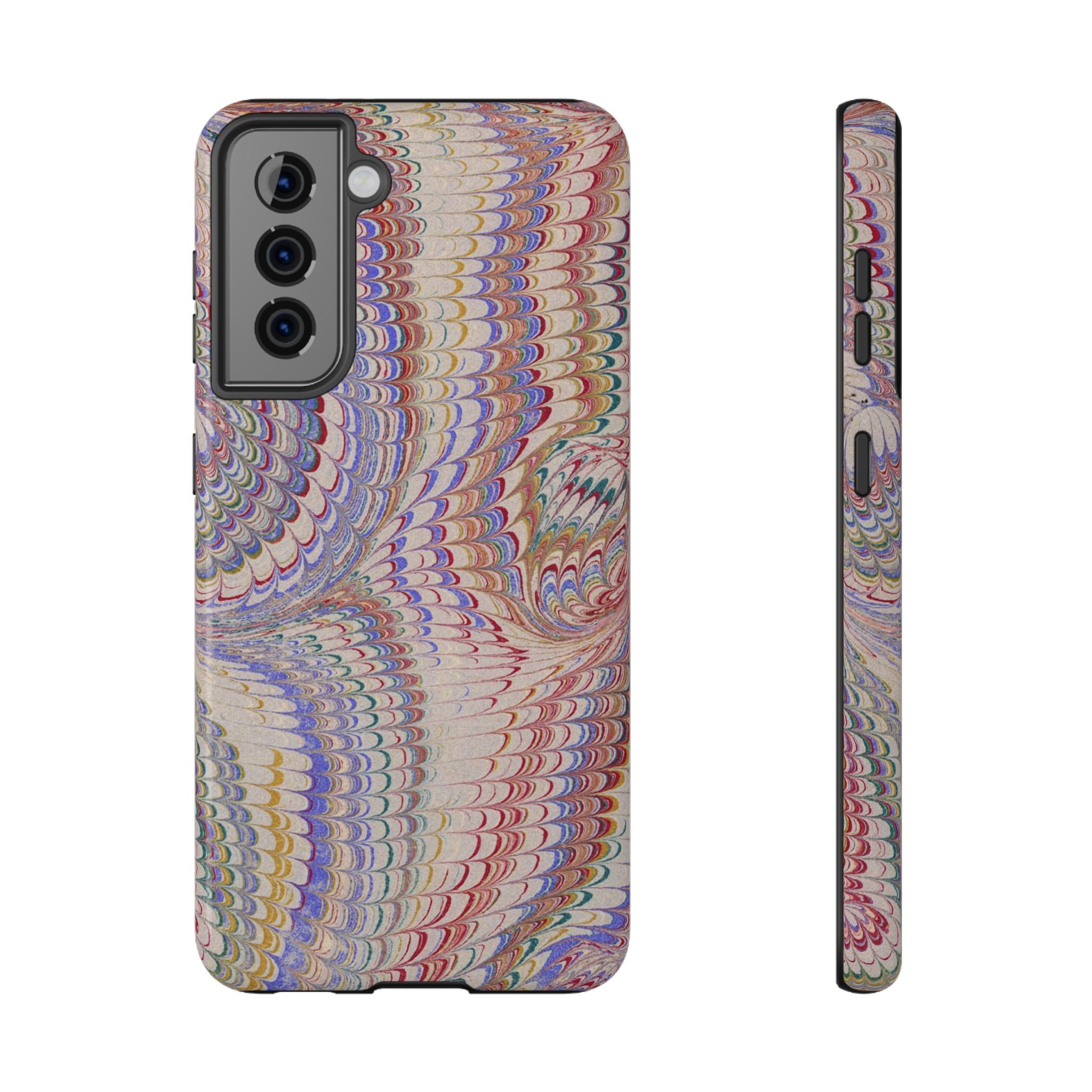 Pink and Lavender Pastel Italian Vintage Feathered Design iPhone17 + Many Makes and Models of Phone Cases