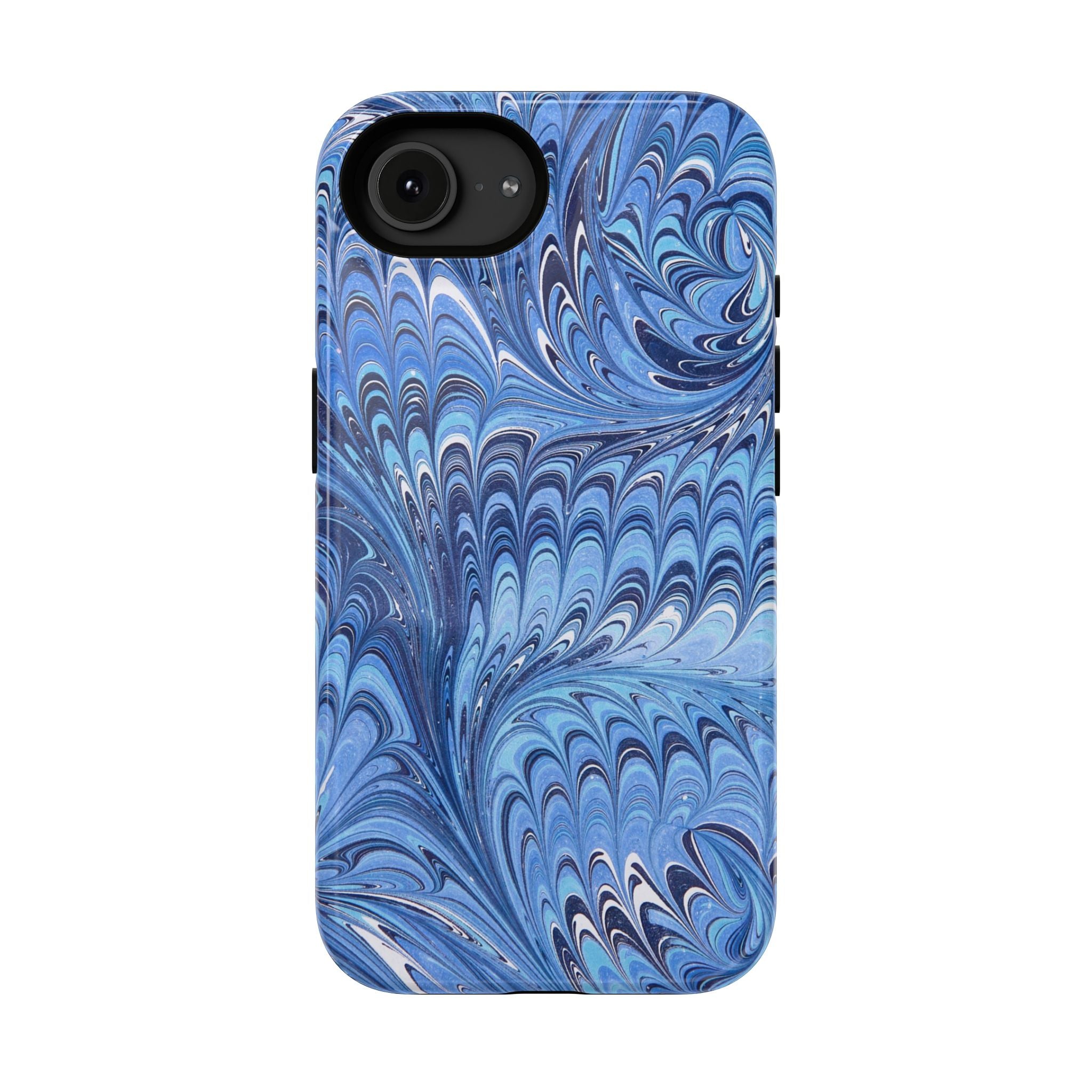 Blue Marbled Swirl Phone Case - Dual Layer Case