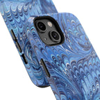 Blue Marbled Swirl Phone Case - Dual Layer Case