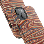 Neutrals Burgundy, Beige, Rust Hues Italian Vintage Marble Design Phone Case for Apple + Samsung