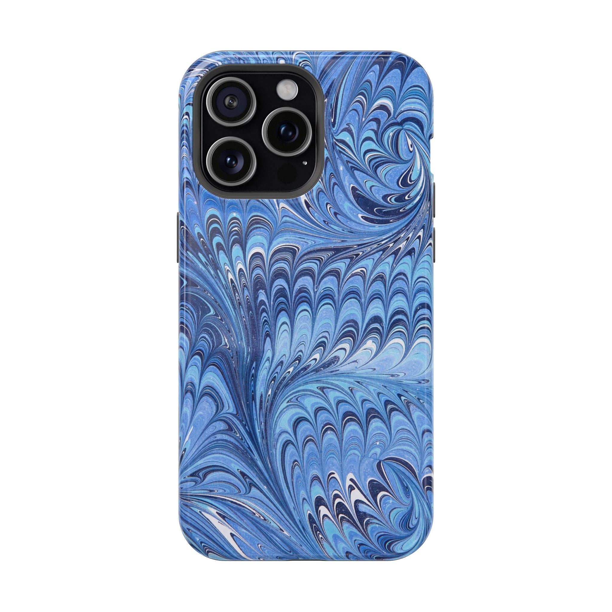 Blue Marbled Swirl Phone Case - Dual Layer Case