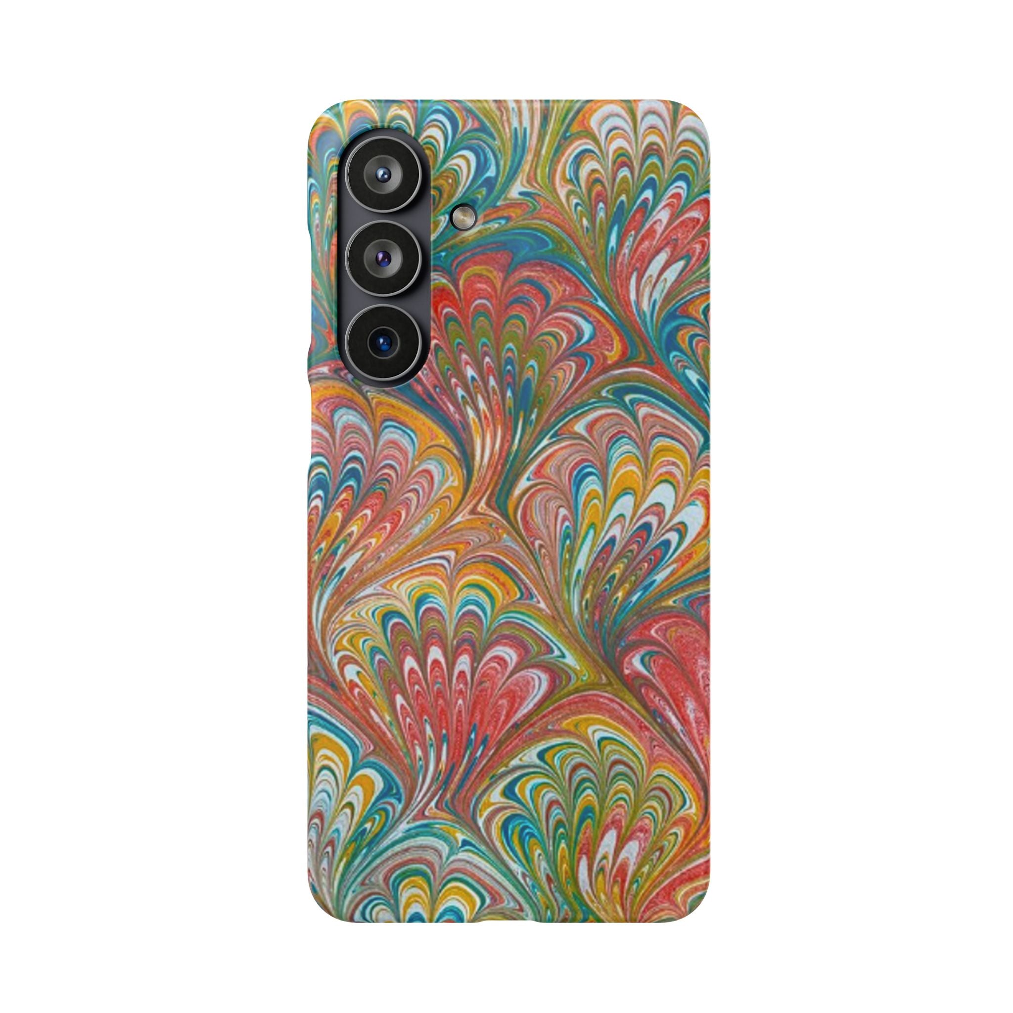 Red, Blue, Green Marbled Swirl Phone Case - Single Layer Slim Case