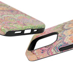 Marbled Pastel Pink and Green Impact-Resistant Phone Case for Apple + Samsung