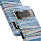 Blue Marbled Phone Cases iPhone 16 + Samsung + Apple + Google - all models, Vintage Marbled Design - Tough Cases