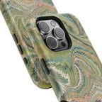 Green Pastel Italian Marble Design Magnetic MAG SAFE High Impact iPhone Cases
