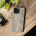 Italian Vintage Marbled Paper Design on iPhone Cases, Artistic Protection for Your Device in Elegant Beige, Blue, Burgundy