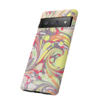 Yellow and Pink Swirl Marbled Italian Phone Case - Dual Layer - Matte or Glossy