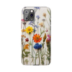 Floral Phone Cases, Slim Protective Cover, Pressed Flowers Design, iPhone 17 Case, Botanical Phone Accessories, Floral Theme Phone Case