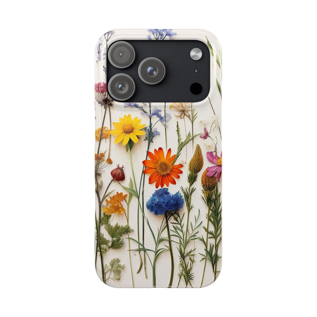 Floral Phone Cases, Pressed Flowers Design, iPhone 17 Case, Botanical Phone Accessories