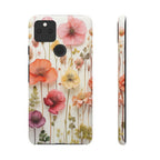 Pink Floral Pressed Flowers - Slim Case