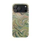 Green + Pink Pastel Italian Marbled Swirl Phone Case - Single Layer Slim Case