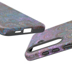 Lavender Marbled Peacock Durable Phone Case - Matte or Glossy