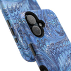 Blue Marbled Swirl Phone Case - Dual Layer Case