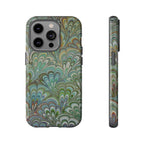 Green Peacock Marbled Phone Case — "Tough Cases" Ultra-Tough Protective Cover