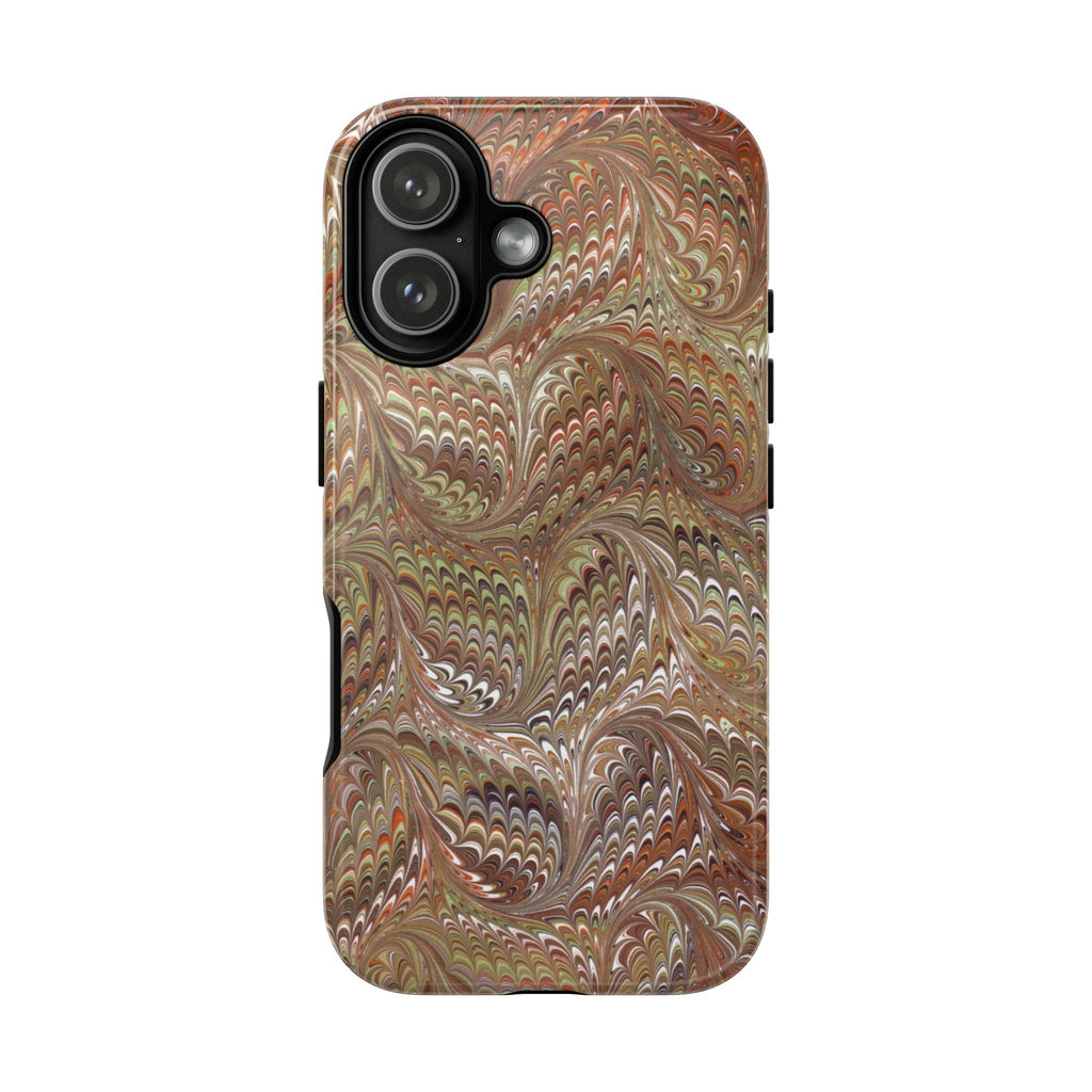 Fall Neutral Browns - Florentine Marbled Phone Case - Dual Layer (iPhone 18)